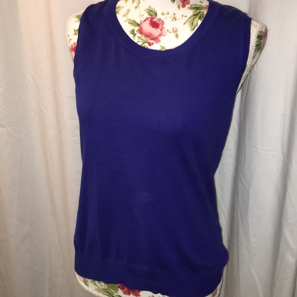 Blue No Sleeve Top - Picture 2 of 4